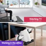 Everfit Pedal Exerciser Mini Exercise Bike Cross Trainer Under Desk Bike White - Image 4