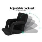 Artiss Lounge Sofa Bed With Armrest Heated Floor Recliner Futon Couch Folding Chair Cushion - Image 6