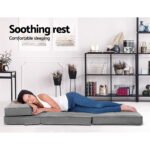Artiss Floor Lounge Single Sofa Bed Grey Fabric - Image 4