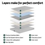 Giselle Bedding Cool Gel Memory Foam Mattress Charcoal 7-Zone Washable Bamboo Cover 15cm King Single - Image 6
