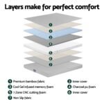Giselle Bedding Cool Gel Memory Foam Mattress Charcoal 7-Zone Washable Bamboo Cover 15cm Queen - Image 6