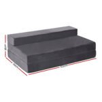 Giselle Bedding Foldable Mattress Folding Foam Bed Mat Double Grey - Image 3
