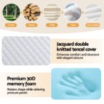 Giselle Bedding Foldable Mattress Folding Sofa Bed Tri-Fold Memory Foam Tencel Queen - Image 7