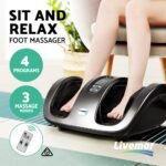 Livemor Foot Massager Shiatsu Massagers Electric Roller Kneading Leg Grey - Image 4