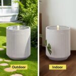 Gardeon Solar Fountain Water Feature Outdoor Fountain LED Lights Beige - Image 4