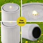 Gardeon Solar Fountain Water Feature Outdoor Fountain LED Lights Beige - Image 6