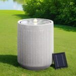 Gardeon Solar Fountain Water Feature Outdoor Fountain LED Lights Beige - Image 7