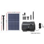 Gardeon Solar Pond Pump Water Fountain Filter Box Submersible Outdoor Pool 6.6FT - Image 2