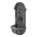 Gardeon Solar Fountain Water Feature Wall Mount Garden Fountains 80CM Grey - Image 3