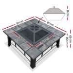 Grillz Fire Pit BBQ Grill Ice Bucket 4-In-1 Table - Image 2