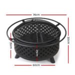 Grillz Fire Pit BBQ Grill 76cm - Image 2