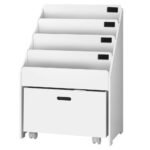 Keezi 4 Tiers Kids Bookshelf Storage Organiser Children Bookcase Drawers Display - Image 3