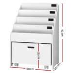 Keezi 4 Tiers Kids Bookshelf Storage Organiser Children Bookcase Drawers Display - Image 4