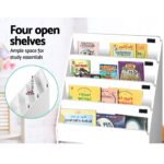 Keezi 4 Tiers Kids Bookshelf Storage Organiser Children Bookcase Drawers Display - Image 6