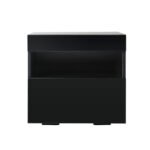 Artiss Bedside Table LED - HERES Black - Image 3
