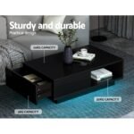 Artiss Coffee Table Led Lights Black - Image 6