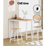 Artiss 2x Bar Stools Wooden Chairs Oak - Image 6
