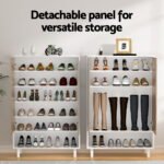 Artiss Shoe Rack Cabinet 24 Pairs 6-tier White - Image 6