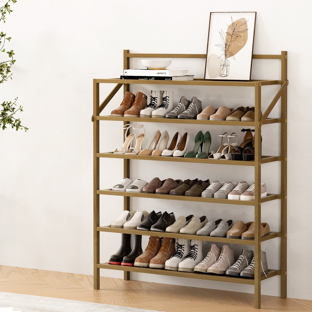 FUR-S-SHOE-FOLD01-NT-167839-05 Artiss Shoe Rack 6-tier 18 Pairs Foldable - Image 1