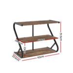 Artiss Shoe Rack Cabinet Shoe Storage Stand 3 Tiers Black - Image 2