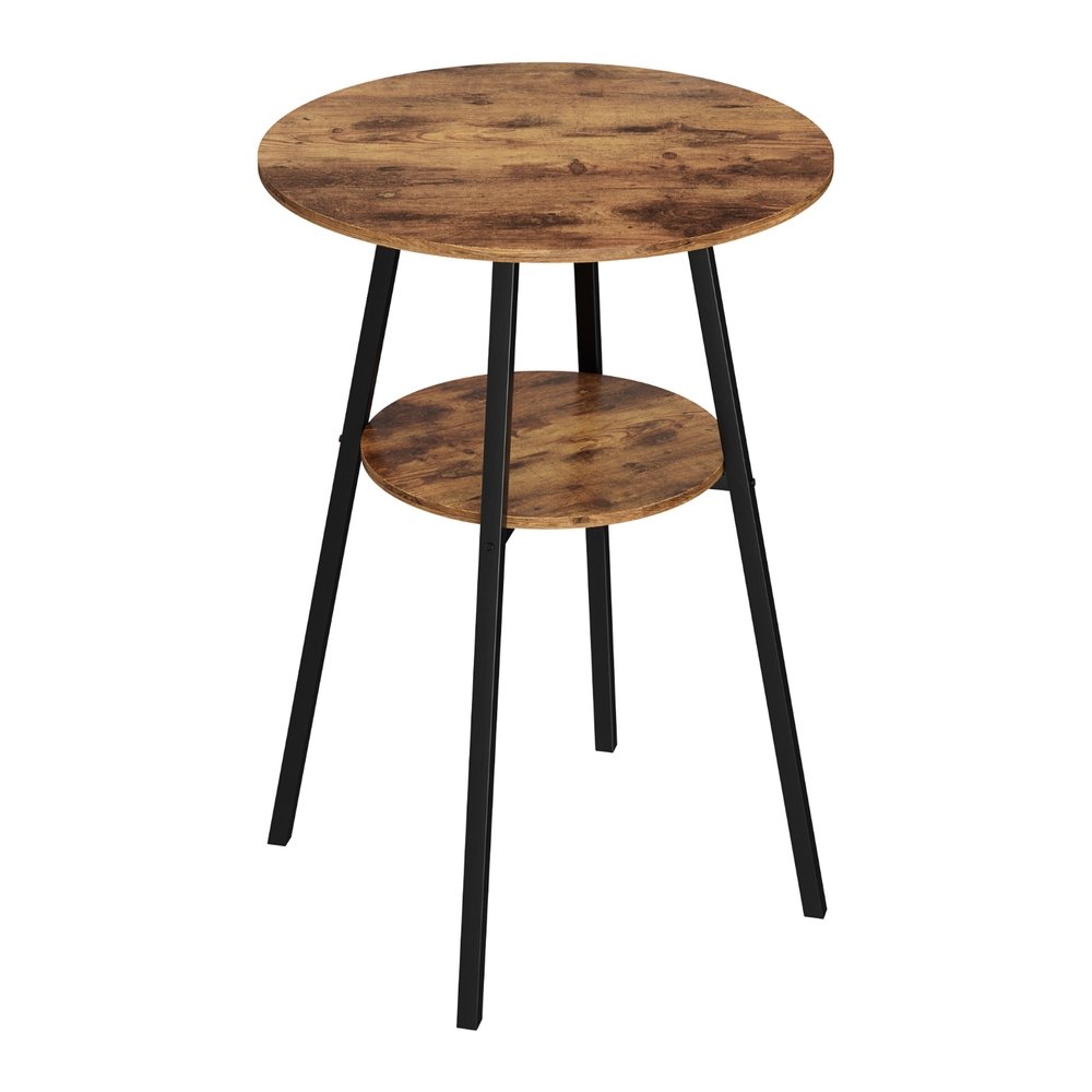 FUR-U-BTAB-4788-WAL-202505231806-00 Artiss Industrial Bar Table with 2-Tier Organizer Weather-Resistant MDF Top Steel Frame - Image 1
