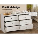 Artiss 6 Chest of Drawers - LEIF White - Image 7