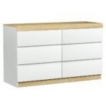 Artiss 6 Chest of Drawers Cabinet Dresser Table Tallboy Storage Bedroom White - Image 7