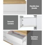 Artiss 6 Chest of Drawers Cabinet Dresser Table Tallboy Storage Bedroom White - Image 6