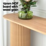 Artiss Console Table Oval 115CM Pine Blake - Image 7