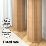 Artiss Console Table Oval 115CM Pine Blake - Image 8