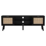 Artiss TV Unit 150cm Storage Cabinet Black - Image 4