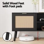 Artiss TV Unit 150cm Storage Cabinet Black - Image 7