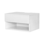 Artiss Floating Bedside Table Nightstand Drawer White - Image 7