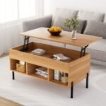 Artiss Coffee Table Lift-top Oak