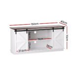 Artiss Buffet Sideboard Storage Cabinet Kitchen Cupboard Sliding Doors White - Image 3