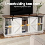 Artiss Buffet Sideboard Storage Cabinet Kitchen Cupboard Sliding Doors White - Image 5