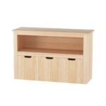 Keezi Kids Bookshelf 3 Drawers Storage Children Bookcase Toy Organiser Display Wooden