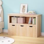 Keezi Kids Bookshelf 3 Drawers Storage Children Bookcase Toy Organiser Display Wooden - Image 8