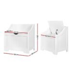Keezi Kids Toy Box Chest Children Storage Clothes Toys Organiser Square - Image 2