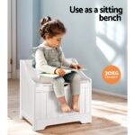 Keezi Kids Toy Box Chest Children Storage Clothes Toys Organiser Square - Image 5