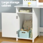 Keezi Kids Table and Chair Set Children Study Play Toys Desk w/ Cabinet Storage - Image 7