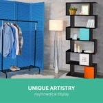 Artiss Bookshelf 6 Tiers - RIVA Black - Image 5