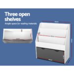 Keezi 3 Tiers Kids Bookshelf Magazine Rack Children Bookcase Organiser Storage - Image 5