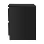 Artiss Bedside Table 2 Drawers - PEPE Black - Image 3