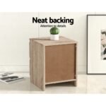 Artiss Bedside Table 2 Drawers - PEPE Oak - Image 5