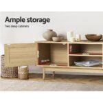 Artiss TV Cabinet Entertainment Unit 180cm Rattan Cole - Image 7