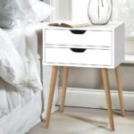 Artiss Bedside Table 2 Drawers - BODIE White - Image 6