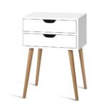 Artiss Bedside Table 2 Drawers - BODIE White - Image 7
