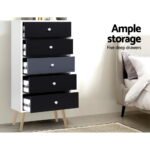 Artiss 5 Chest of Drawers - BONDS White - Image 5