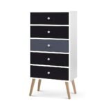 Artiss 5 Chest of Drawers - BONDS White - Image 3